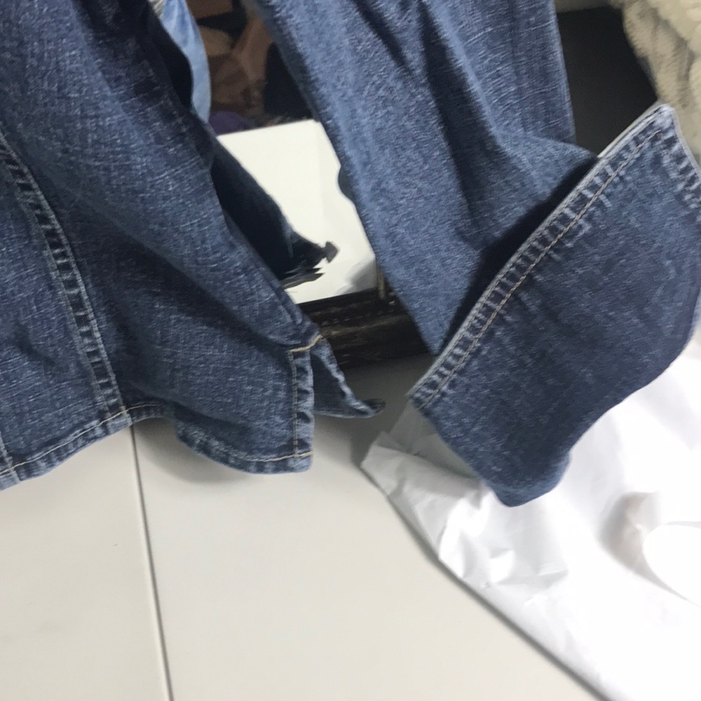 A.M.I Denim jacket shirt with tailored waist Sz S - Picture 4 of 5